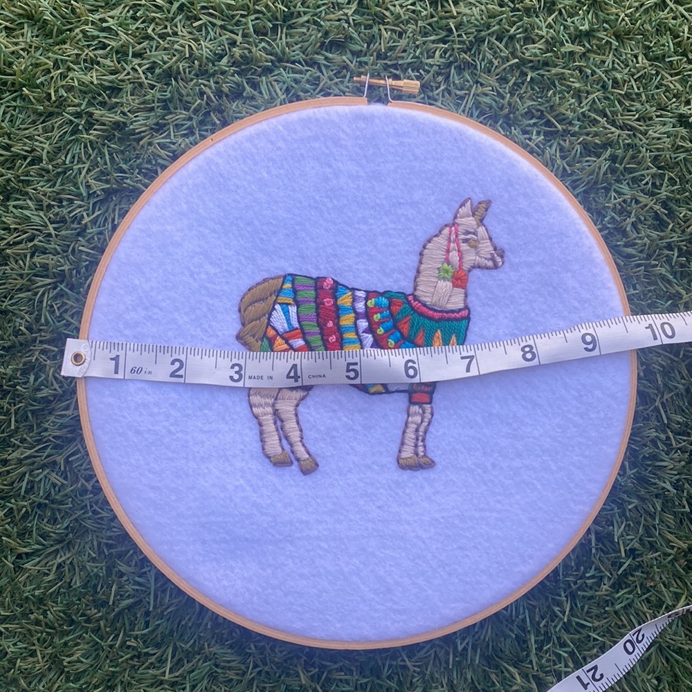 Hand Embroidered Llama - Picture 8 of 8